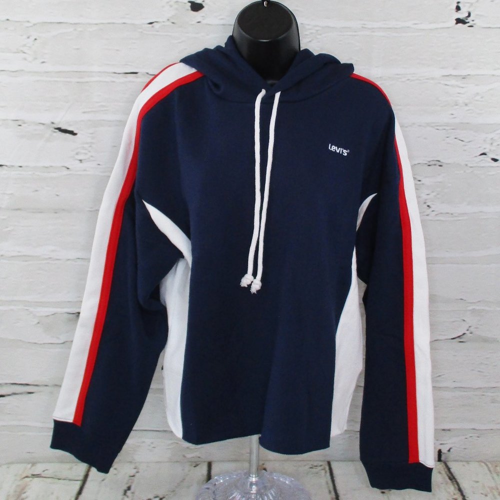 Levi's Sport Cropped Colorblock Hoodie Sweatshirt